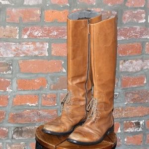 Franco Sarto Cognac Zip Riding Boot
